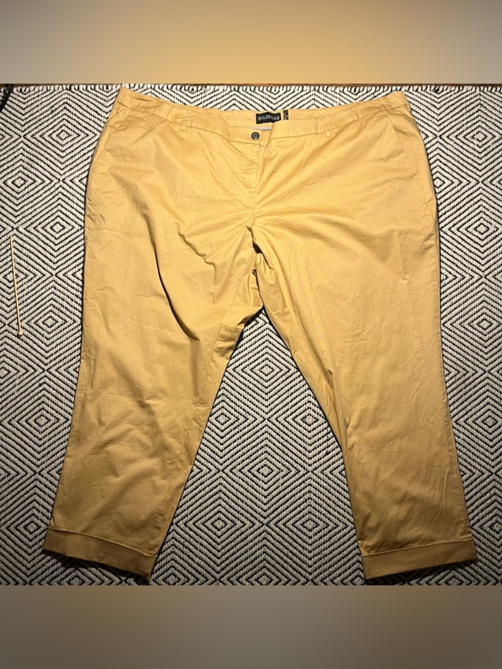 Wildfang NWT The Essential Trousers butter yellow mustard yellow 26W